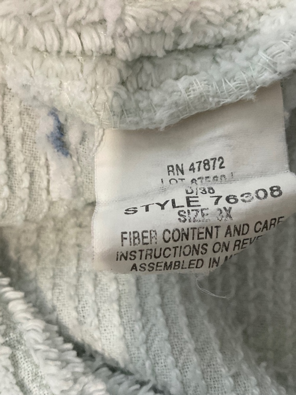 Chenille robe,green. 3X - Picture 9 of 10